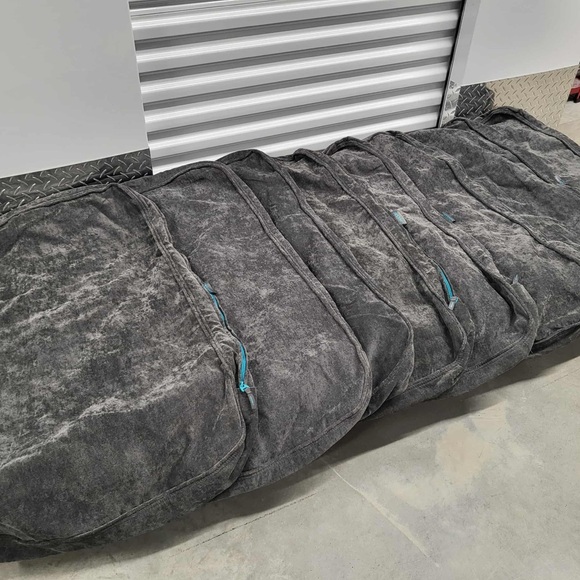 Love sac Standard Charcoal grey corded velvet Back Pillow Covers - Picture 2 of 3